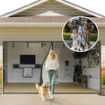 thumbnail image 1 of 16x7ft Garage Door Screen for 2-Car Garage – Upgraded PET Mesh, Heavy-Duty Weighted Bottom & Magnetic Closure – Hands-Free Entry, Easy Install, Windproof Design, Black, 1 of 9