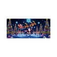 thumbnail image 1 of 16x7ft UV Activated Christmas Garage Door Cover Banner, Glows in Dark 2D Flat Holiday Garage Door Covers with Cartoon Santa and Elf, Xmas Outdoor Indoor Party Decoration (B), 1 of 5