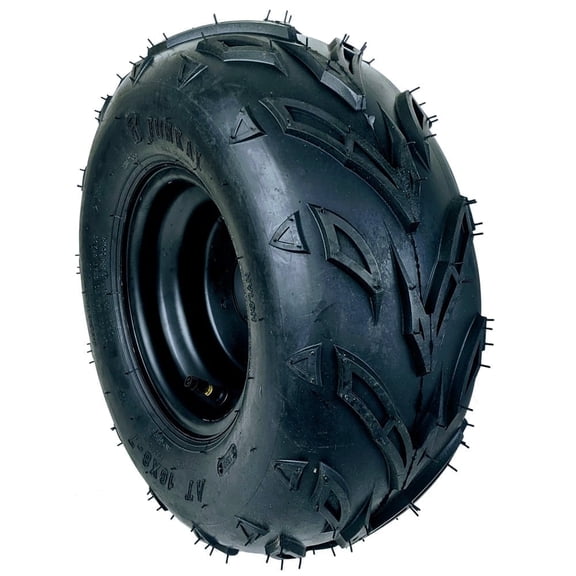 16x8-7 Tubeless Tire with Wheel Rim Assembly Front Rear Wheel for 50cc-125cc ATVs Go-Karts - (Right)