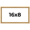 thumbnail image 1 of 16x8 Frame Beaded Gold Solid Wood Picture Frame | 0.75 Inches Moulding Width | Liscio Oro, 1 of 8