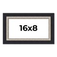 thumbnail image 1 of 16x8 Frame Black Real Wood Picture Frame Width 2.25 Inches | Interior Frame Depth 0.5 Inches |, 1 of 8