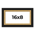 thumbnail image 1 of 16x8 Frame Gold Real Wood Picture Frame Width 2.25 Inches | Interior Frame Depth 0.5 Inches |, 1 of 8