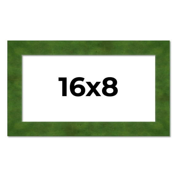 16x8 Frame Green Burl Solid Wood Picture Frame | 1.75 Inches Moulding Width | Interior Frame Depth