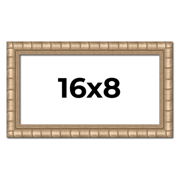 16x8 Frame Silver Real Wood Picture Frame Width 1.5 inches | Interior Frame Depth 0.5 inches |
