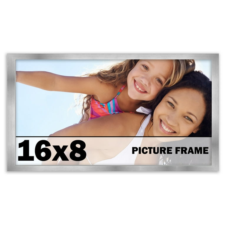16x20 Contemporary Silver Complete Wood Picture Frame with UV