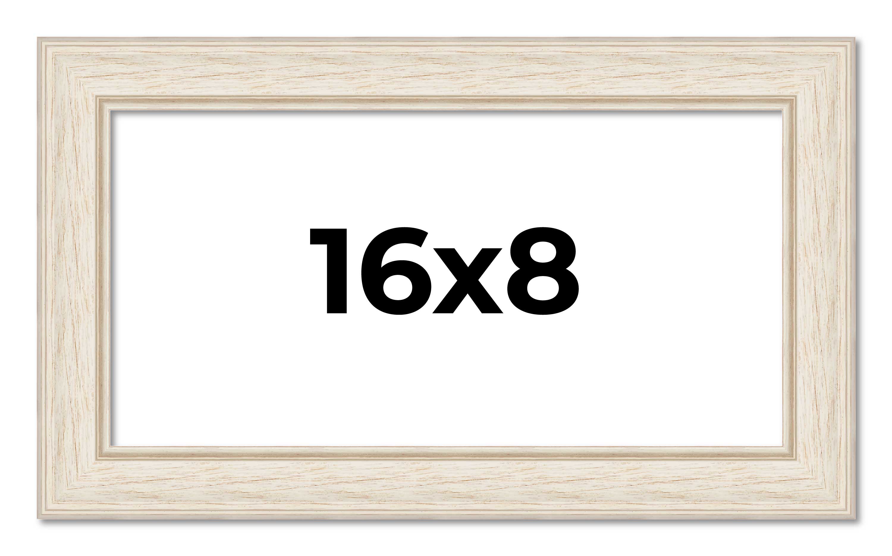 16x8 Frame White Real Wood Picture Frame Width 1.75 inches | Interior ...