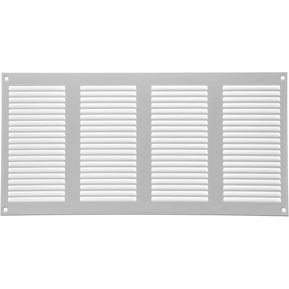 16x8 Inch Air Vent Cover with Mesh Screen, White Metal Wall Vent Cover