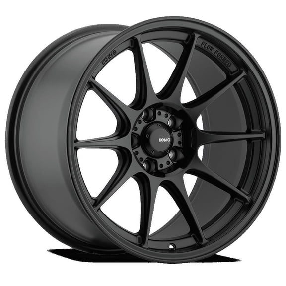 KONIG 57b dekagram 16x8 +40et 73.00mm semi-matte black wheel