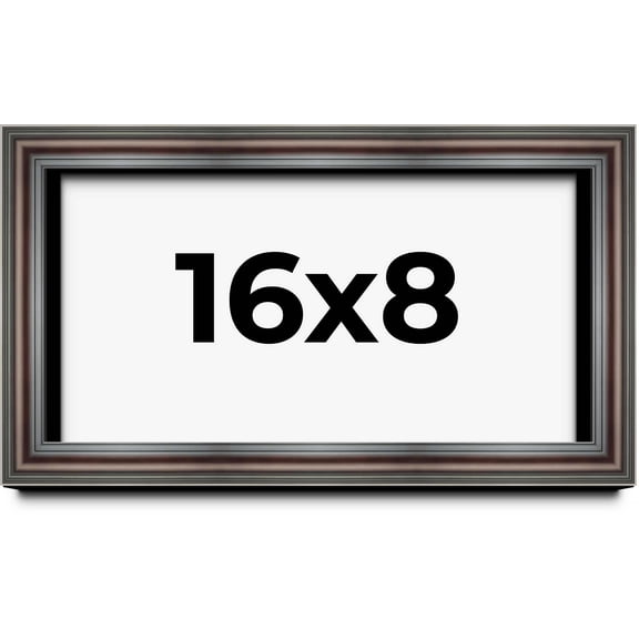 16x8 Shadow Box Frame Brown Cherry | 2.625 Inches Deep Pine Wood Traditional Shadowbox Display