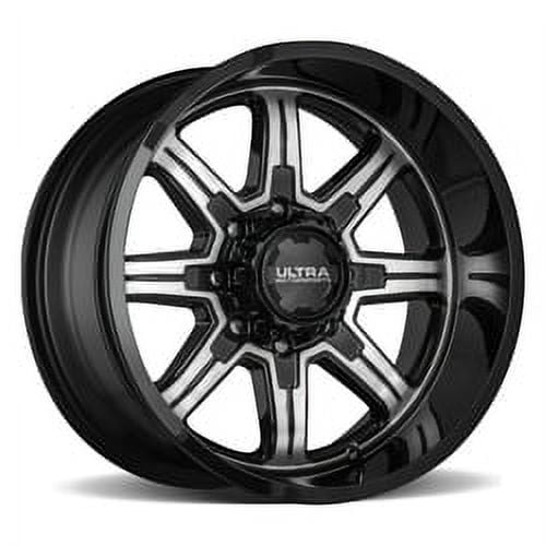 1 Ultra 16x8 6X5.50 +10 229U Menace Gloss Black w/Machined Face Wheel Rim