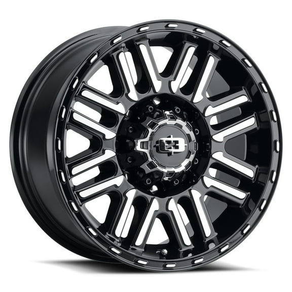 16x8 Vision 348 Nexus Gloss Black Machined Face Wheel 8x6.5 (0mm)