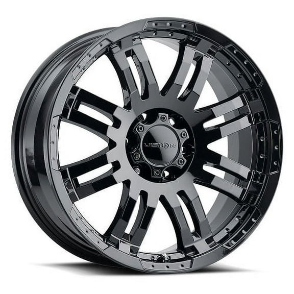 16x8 Vision 375 Warrior Gloss Black Wheel 8x6.5 (-6mm)