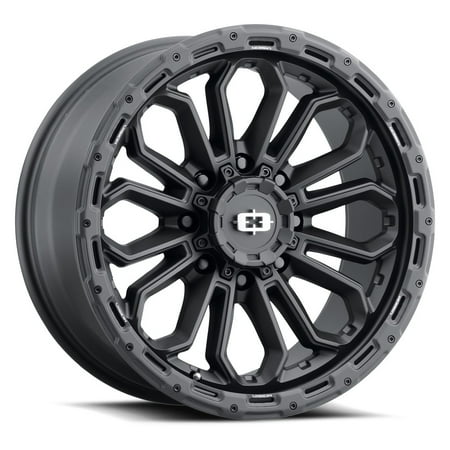 16x8 Vision 405 Korupt Satin Black Wheel 8x6.5 (0mm)