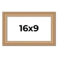 thumbnail image 1 of 16x9 Frame Charleston Honey Brown Solid Wood Picture Frame Width 1.75 Inches | Interior Depth 0.5, 1 of 8