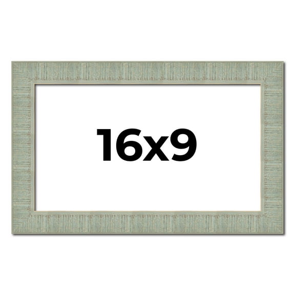 16x9 Frame Green Desert Pear Solid Wood Picture Frame | 1.625 Inch Moulding Width | Interior Frame