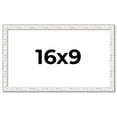 thumbnail image 1 of 16x9 Frame White Scuffed Rustic Solid Wood Picture Frame | 0.75 Inch Moulding Width| Includes UV, 1 of 8