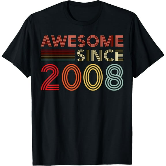 16yr BDay Son Boy Funny 2008 16th 16 Year Old Birthday T-ShirtMen and women, Black T-shirt, size: Extra large