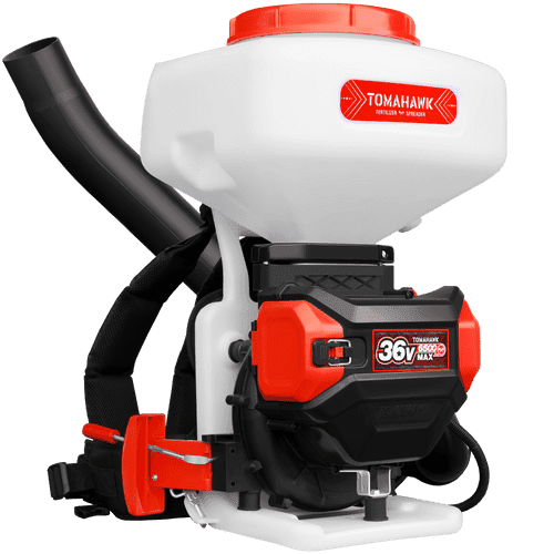 Tomahawk 4 Gallon Backpack Battery-Powered Broadcast Fertilizer Spreader for Granular Fertilizer Seed Feed Salt Ice