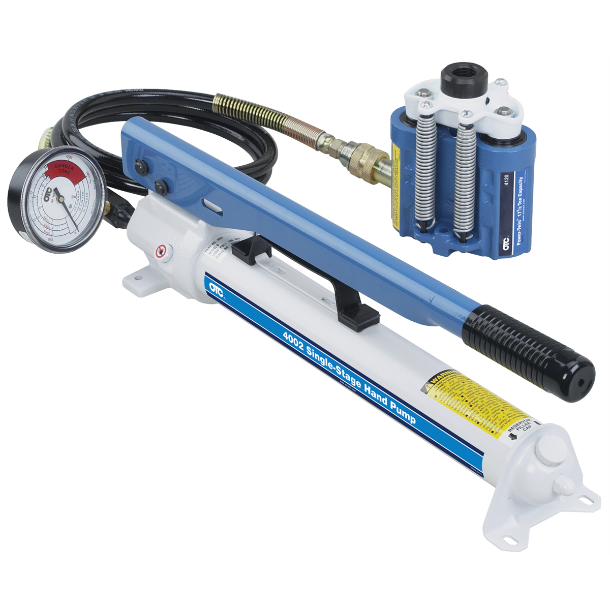 171/2 Ton Hydraulic Power Twin Ram and Pump Set