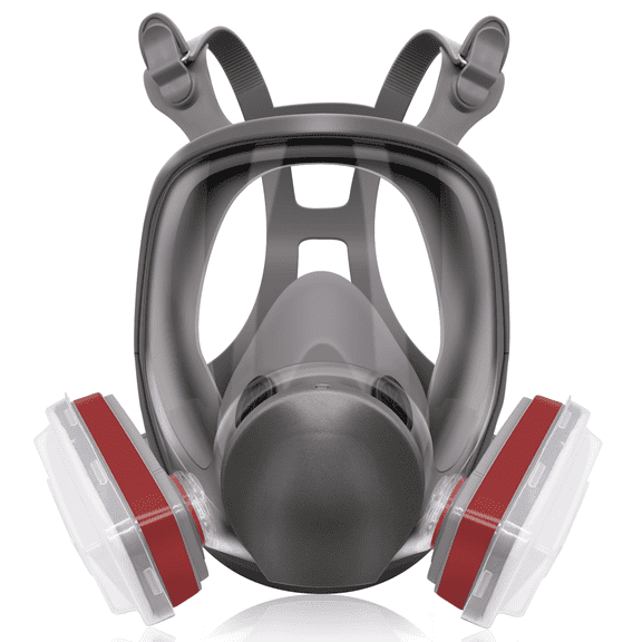 17 IN 1 6800 Full Face Respirator Mask Reusable Respirator mask, Gas Mask with 6001CN Activated Carbon Air Filter, Suitable for Painting, Dust, Epoxy resin, Chemicals, Organic Gas, Welding, Polishing