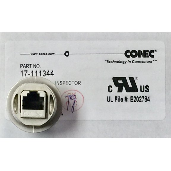 17-111344 Connector RJ-45 Receptacle Panel Mount Cat 5e