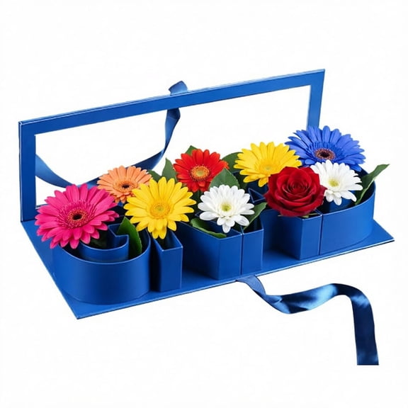 17.12"x6.02"x2.67" Navy Blue Creative Gift Packaging Idea Fillable GRAD Letter Shaped Gift Boxes Wrapping Basket Packaging Boxes