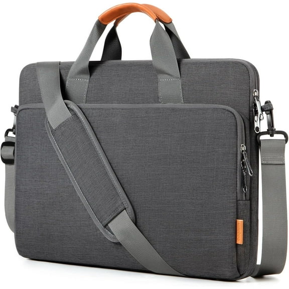 17 17.3 18 inch Laptop Computer PC Shoulder Bag Carrying Case, Water-Repellent Fabric Briefcase, Lightweight Toploader, Business Casual or School