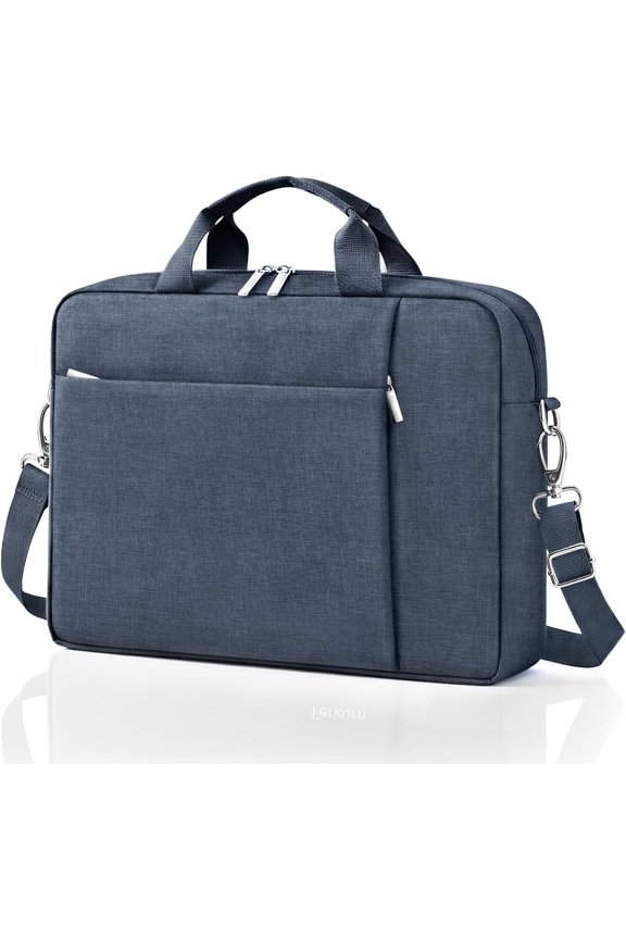 17 17.3 Inch Laptop Bag Women Men Compatible with Envy Pavilion Omen/ Gram/MSI/ Inspiron XPS/ Thinkpad/, Strap Carrying Briefcase Messenger Bag Case, Grey