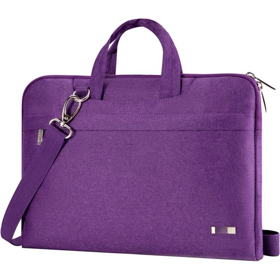 17 17.3 Inch Laptop Sleeve Case, Slim Women Men  Hand Bag Compatible with   Pro 17,      Notebook Messenger Briefcase with Strap, , Purple