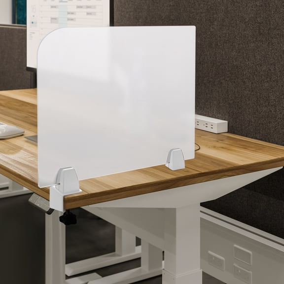 17*18*2in High-quality Material Large Size Rectangle Acrylic Desktop Privacy Panel for Reception Stations
