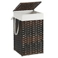 thumbnail image 1 of 17.2 Gallon (65L) Wicker Laundry Hamper with Lid Laundry Basket with Handles Clothes Hamper Foldable Removable Liner Bag Brown, 1 of 8