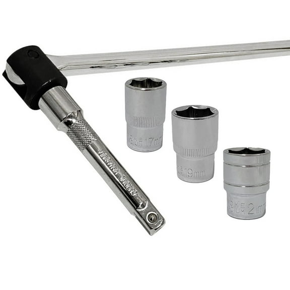 17-21Mm Six Angle Sleeve Convert Hair Hex Deep Socket Wrench Head Sleeve For Ratchet Wrench Auto Repair Hand Tool 17Mm Fangkenuo
