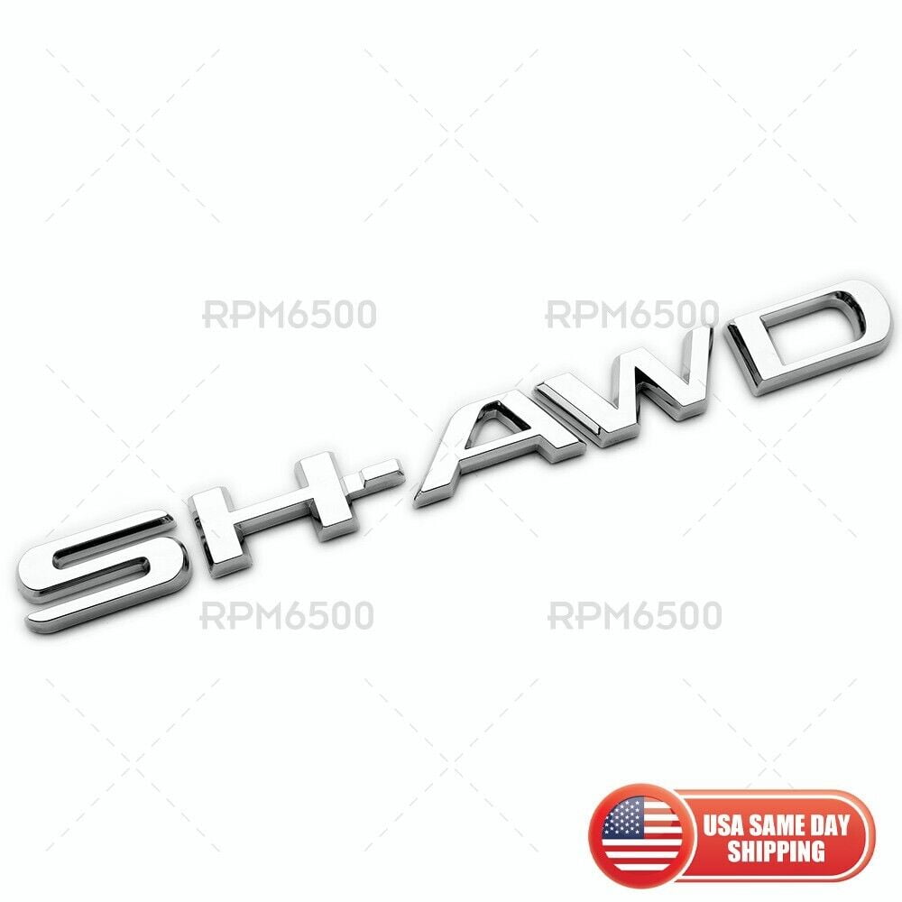 17-22 Acura SH-AWD Tailgate Trunk Lid Badge Logo Sport Emblem Nameplate Chrome