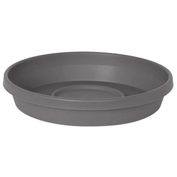 17-24 in. Terra Plant Saucer Tray for Planters, Charcoal