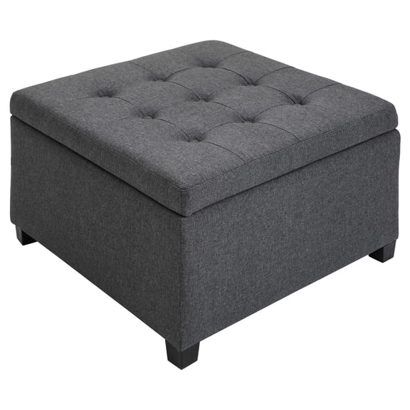 17.25" High, Grey - Secure Lid Hinge - Living Room Decor - Safe and Comfortable