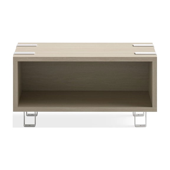 17.25 Inch Tall Wooden Ready Home Office Stackable Storage Cabinet, Beige For Daily Life