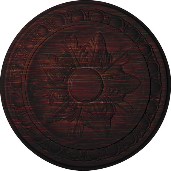 17 3/4"OD x 1 1/8"P Exeter Ceiling Medallion (Fits Canopies up to 3 1/8"), Hand-Painted Cherry