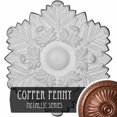 thumbnail image 1 of 17 3/8"OD x 1 3/4"P Bremen Ceiling Medallion, Hand-Painted Copper Penny, 1 of 8