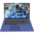 thumbnail image 1 of 17.3" Business-Laptop, AMD Ryzen 7 7735HS (8C/16T), 32GB RAM 1TB NVMe SSD, Radeon 680M for Light Gaming, PD 100W Type-C WiFi-6E BT5.2 Fingerprint Unlock Backlit Keyboard for Working & Student Blue, 1 of 8
