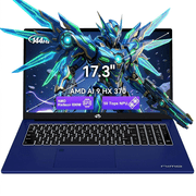 17.3" FHD 144Hz AI Laptop 16GB RAM 1TB SSD AMD Ryzen AI 370 50 TOPS NPU Radeon 890M with USB4 eGPU Support 100W PD Professional Local AI Workstation Blue