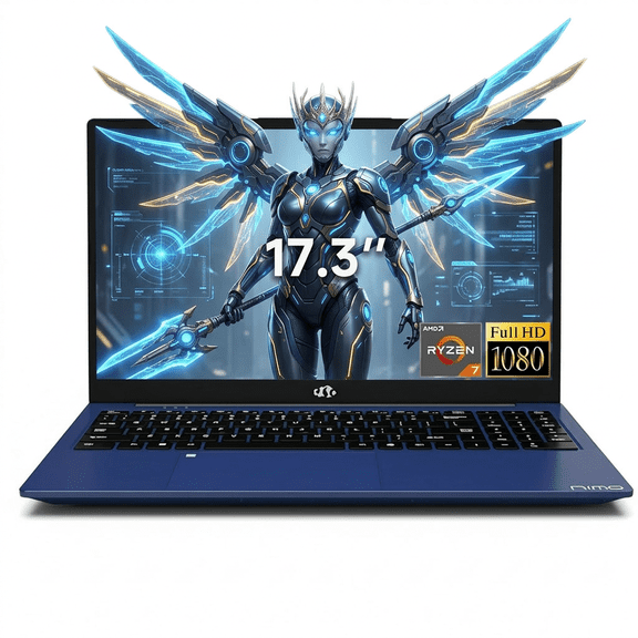 17.3" FHD 144Hz Professional AI Laptop - 64GB DDR5 RAM 4TB NVMe SSD AMD Ryzen AI 370 Processor (50 TOPS NPU) with AMD Radeon 890M Graphics-USB 4.0 eGPU Support-100W PD Charging Blue