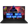 thumbnail image 1 of 17.3" FHD New Gaming Laptop, AMD Ryzen 9 8945HS 32GB DDR5 RAM 1TB SSD (Up to 5.2GHz) Radeon 780M, PD 100W Type-C AI-Enhanced for Copilot VR Ready, Backlit Keyboard, Fingerprint, 75W Battery, 1 of 8