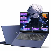 17.3 Gaming-Laptop Ryzen 9 8945HS (Beat i9-13900H, Up to 5.2GHz) 32GB RAM, 1TB SSD, Radeon 780M, PD 100W Type-C AI-Enhanced for Copilot VR Ready, Backlit Keyboard, Fingerprint, 75W Battery