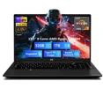 thumbnail image 1 of 17.3" IPS FHD Gaming Laptop, 32GB DDR5 RAM 1TB SSD 8 Cores AMD Ryzen 7 6800H (Beat i7-12700H Up to 4.7GHz) AMD Radeon 680M GPU-Computer with 100W Type-C Backlit Keyboard Fingerprint Black, 1 of 7