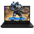 thumbnail image 1 of 17.3" IPS FHD Gaming Laptop 64GB DDR5 RAM 2TB SSD AMD Ryzen 7 8745HS (8 Cores Up to 4.9GHz) with AMD Radeon 780M Graphics 100W Type-C Fast Charging Backlit Keyboard Fingerprint USB 4.0 Black, 1 of 7