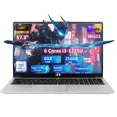thumbnail image 1 of 17.3" IPS FHD Laptop, Intel 6 Cores i3-1215U 8GB RAM 256GB SSD (Beat Ryzen 5 7520U, Up to 4.4GHz) Computer with 65W GaN Type C Backlit Keyboard Fingerprint, for Home Student and Business Silver, 1 of 7