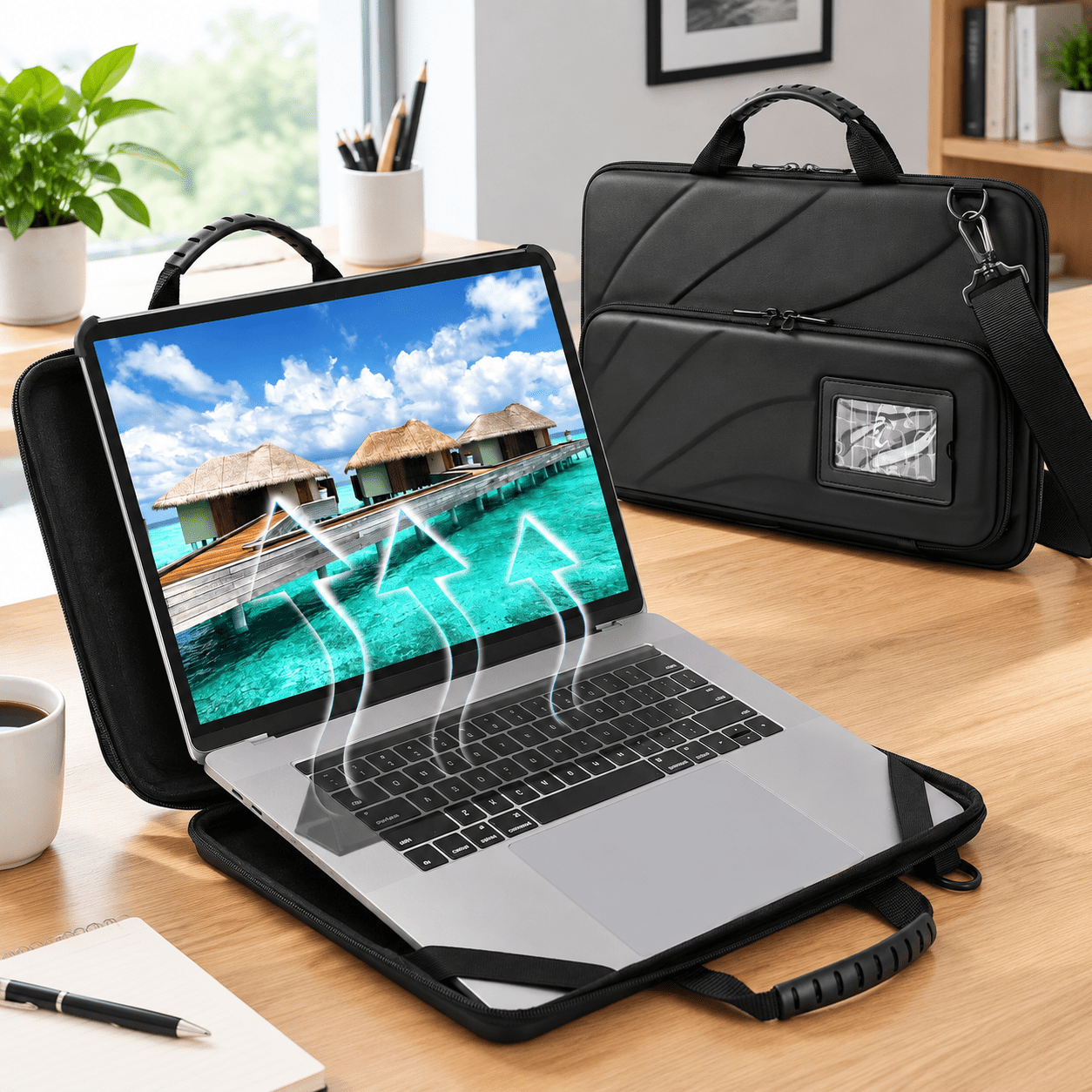17.3 Inch Laptop Hard Shell Case with Stand, Black, Fits 16.5-17.3 Inch ...