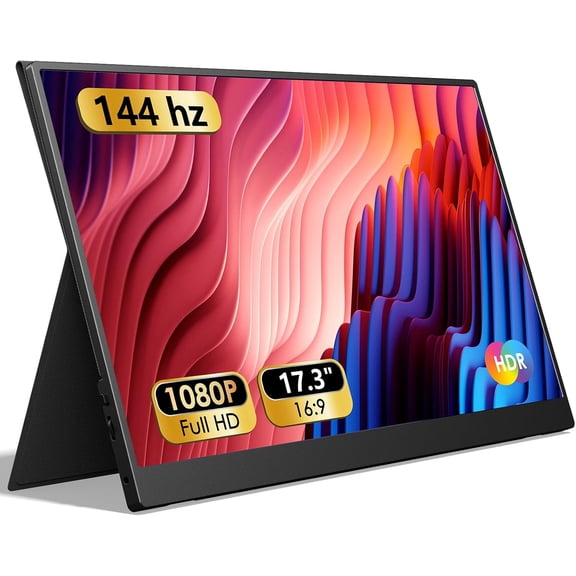 17.3" Portable 1080P FHD 144Hz Narrow Edge Laptop C Gaming Computer IPS HDR Screen, Travel for PC Phone PS5 Laptop w/ Cover & Speakers