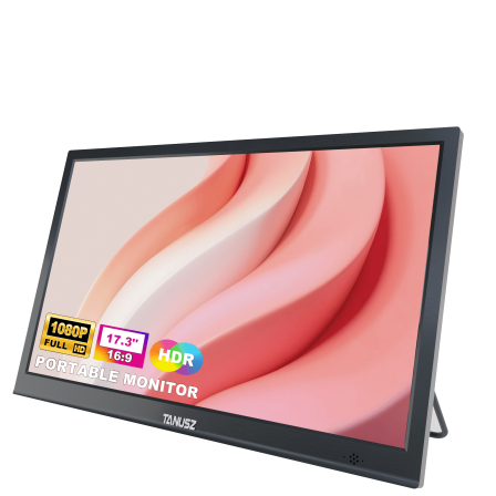 17.3" Portable Monitor,1080P HD USB-C HDMI Second External Monitor for Laptop,PC,Mac Phone,PS,Xbox,Swich,IPS Ultra-Thin Zero Frame Gaming Display(Inches, 17.3)