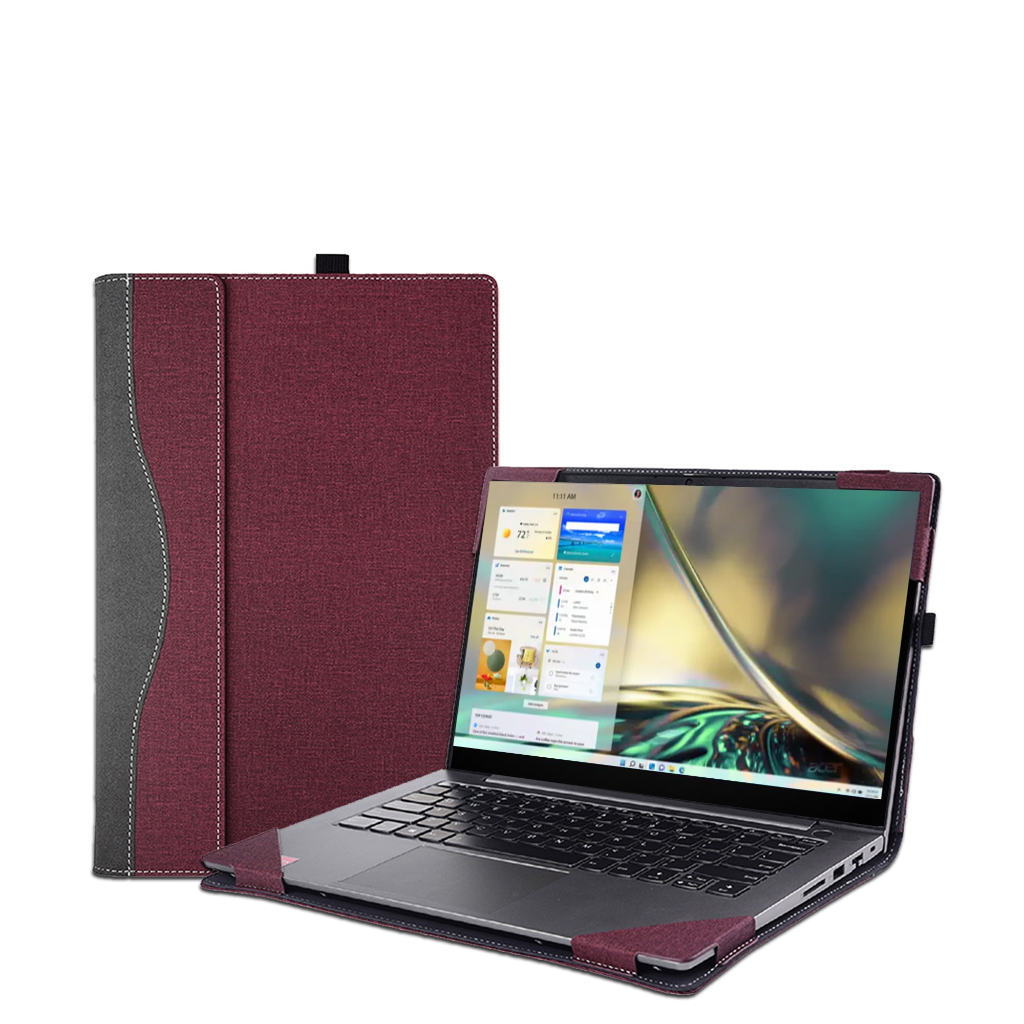 17.3 inch Case Cover for Acer Aspire 3 Laptop - A317-55P & for Acer Aspire 5 Laptop - A517-58M,PU Leather Protective Sleeve Shell Bag with Heat dissipation hole